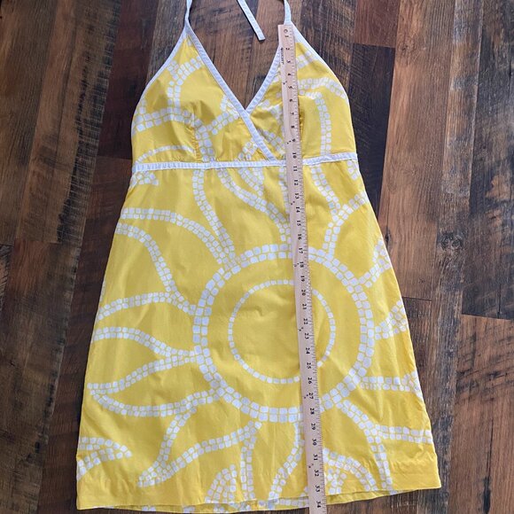 SOLD Lilly Pulitzer Halter Dress Yellow Sun size 12 (glow in the dark) RARE - Picture 2 of 9